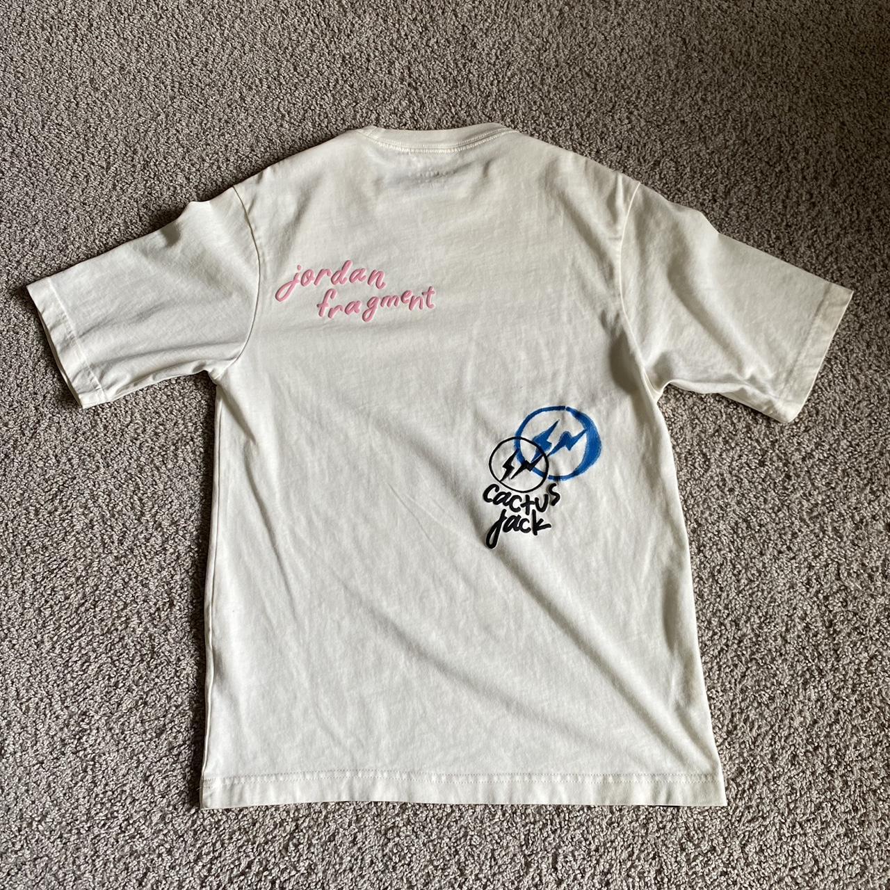 Rare Travis Scott x Jordan x Fragment T-shirt White Seen on