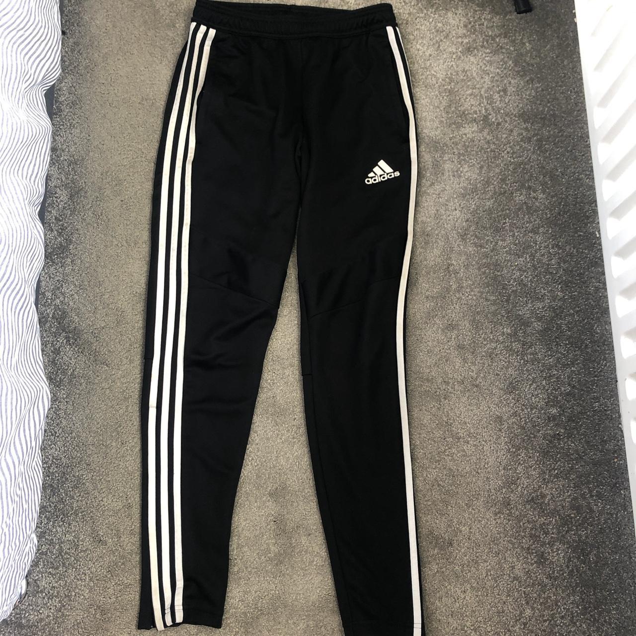 Black adidas tracksuit bottoms Size UK Small (fit a... Depop