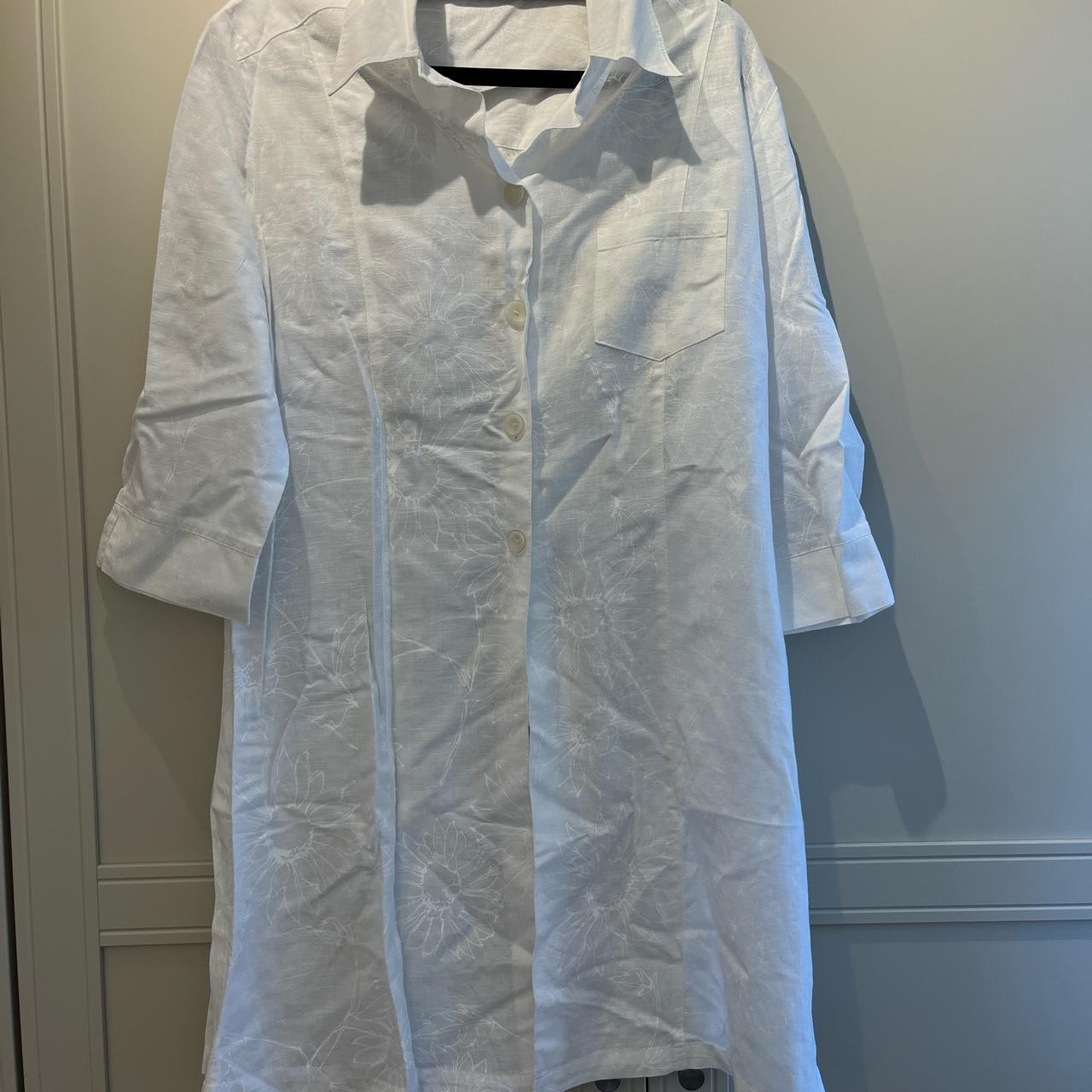 Laura Lebek White Shirt Size 14 #white #shirt - Depop