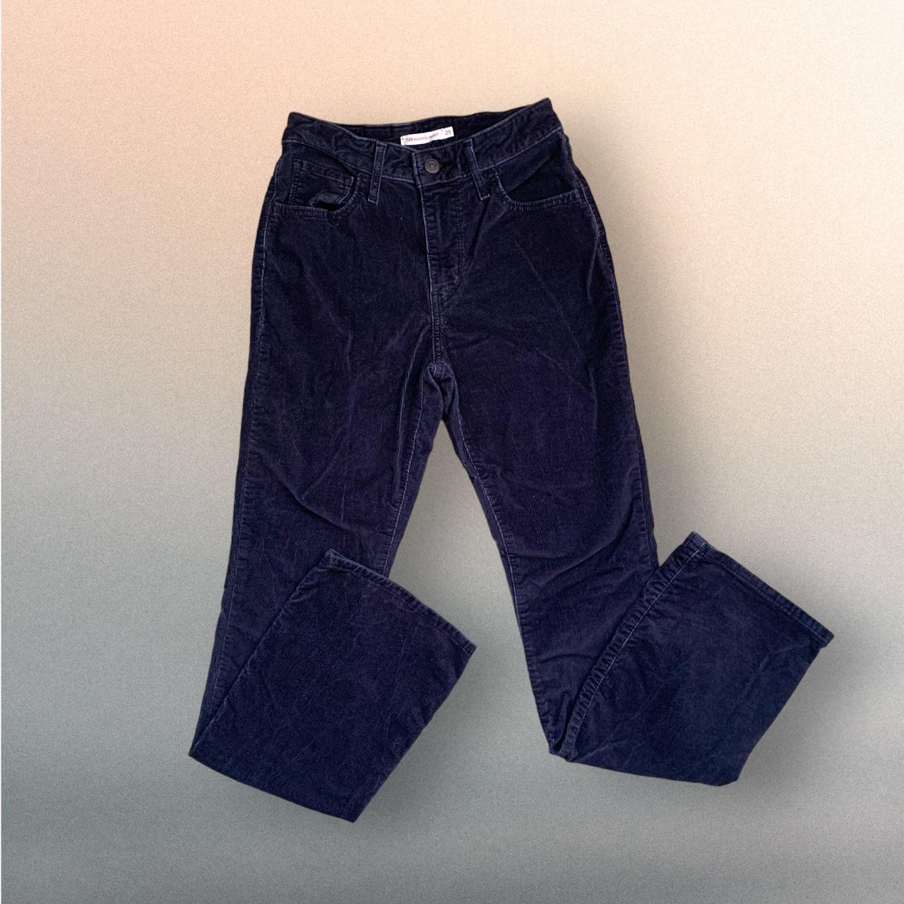 levi’s cord pants tagged size 25 dark navy color - Depop