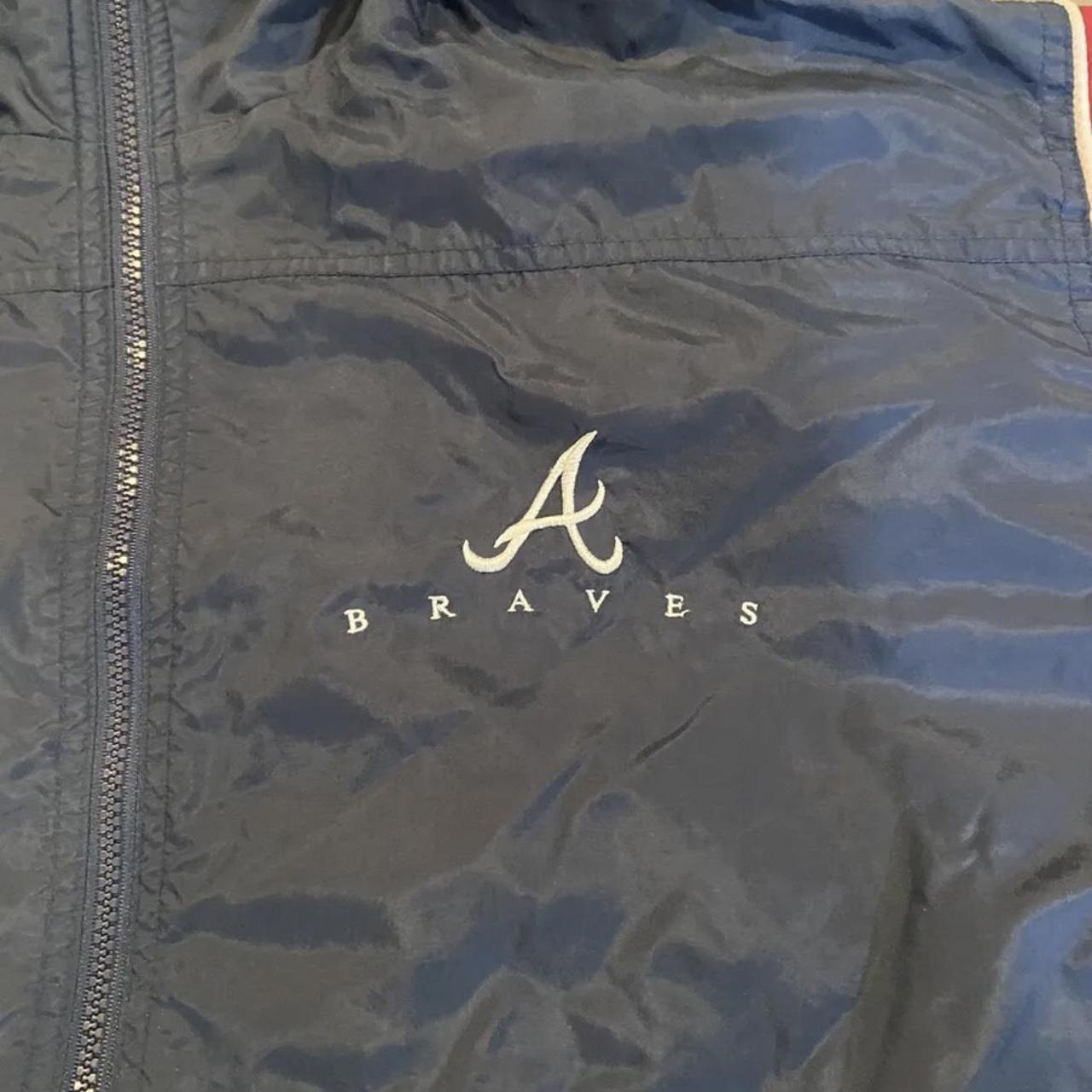 Vintage Starter Atlanta Braves Satin Jacket 5XL MLB - Depop