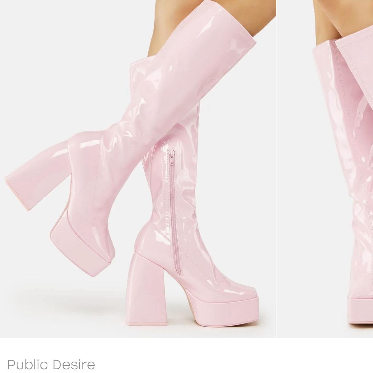 Public desire platform boots Size 7 can fit size 8... - Depop