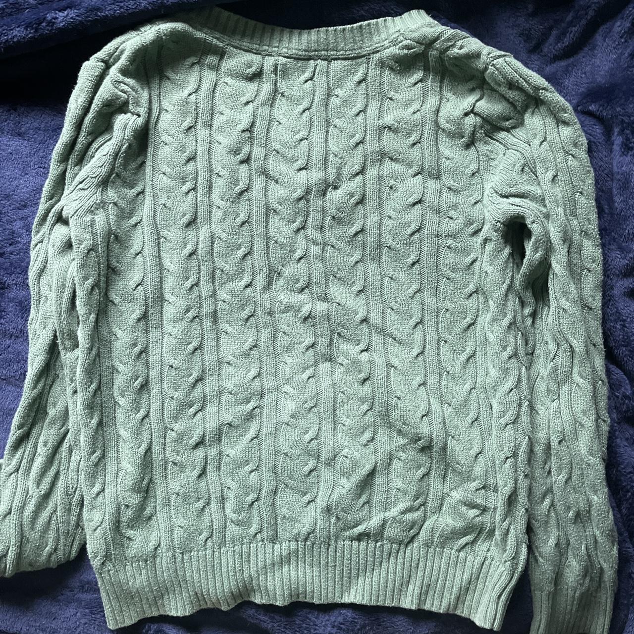 Croft & Barrow green v neck sweater - Depop