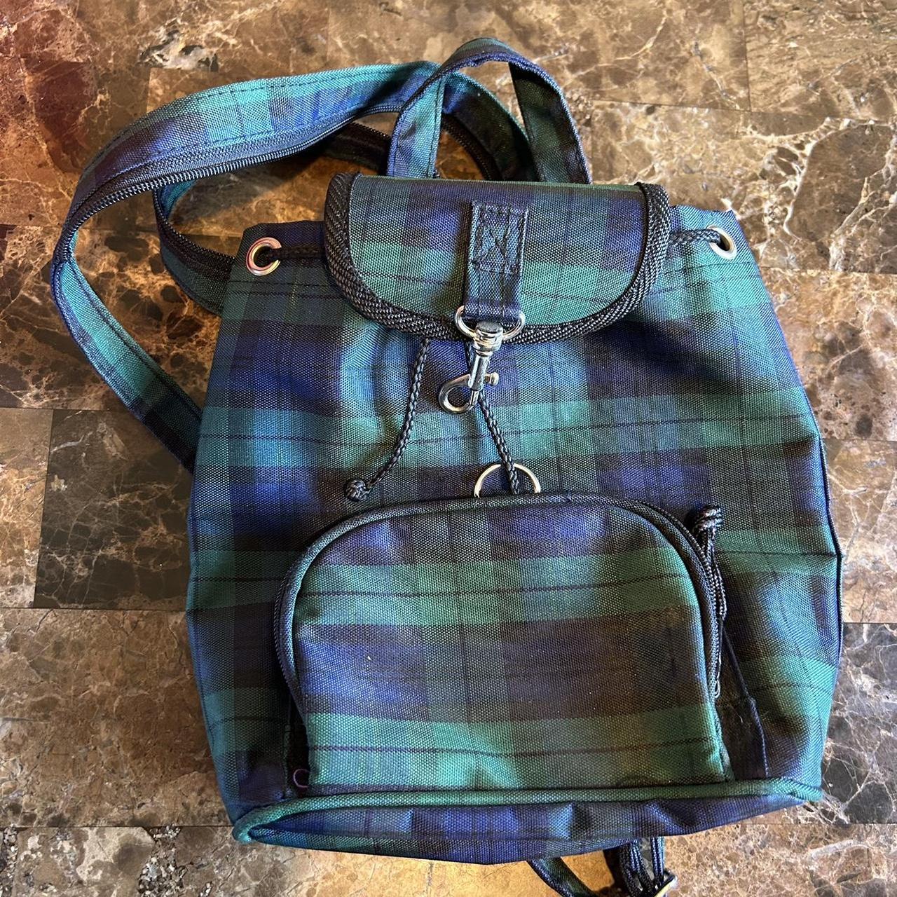 Green mini plaid backpack, So so cute and