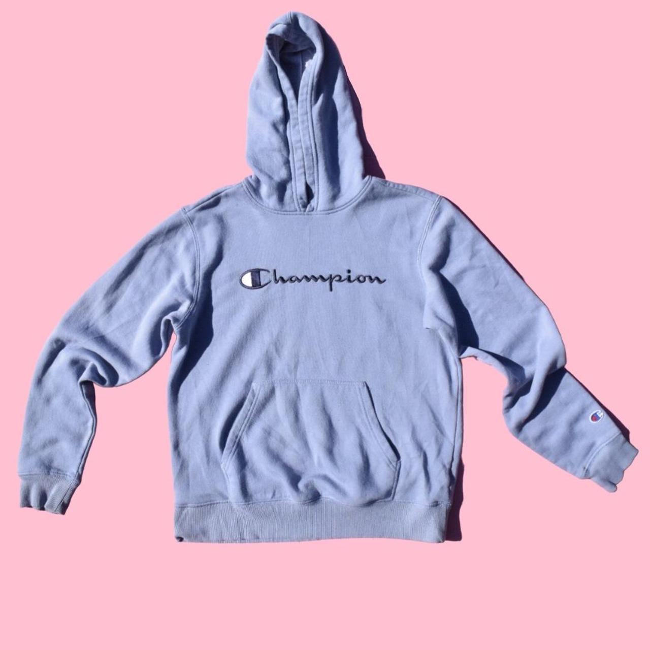 Champion sweater outlet light blue pink