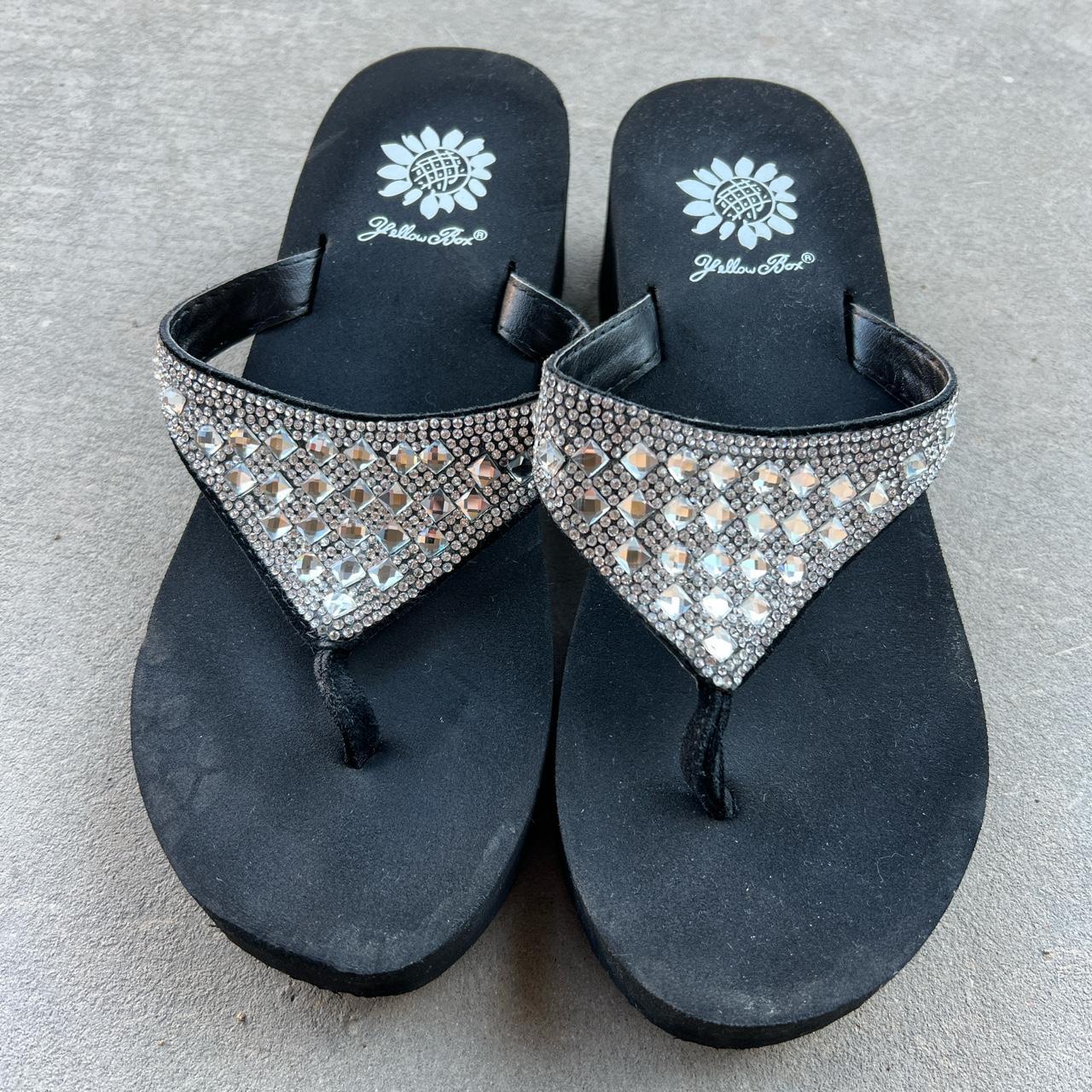 Silver yellow box flip hot sale flops