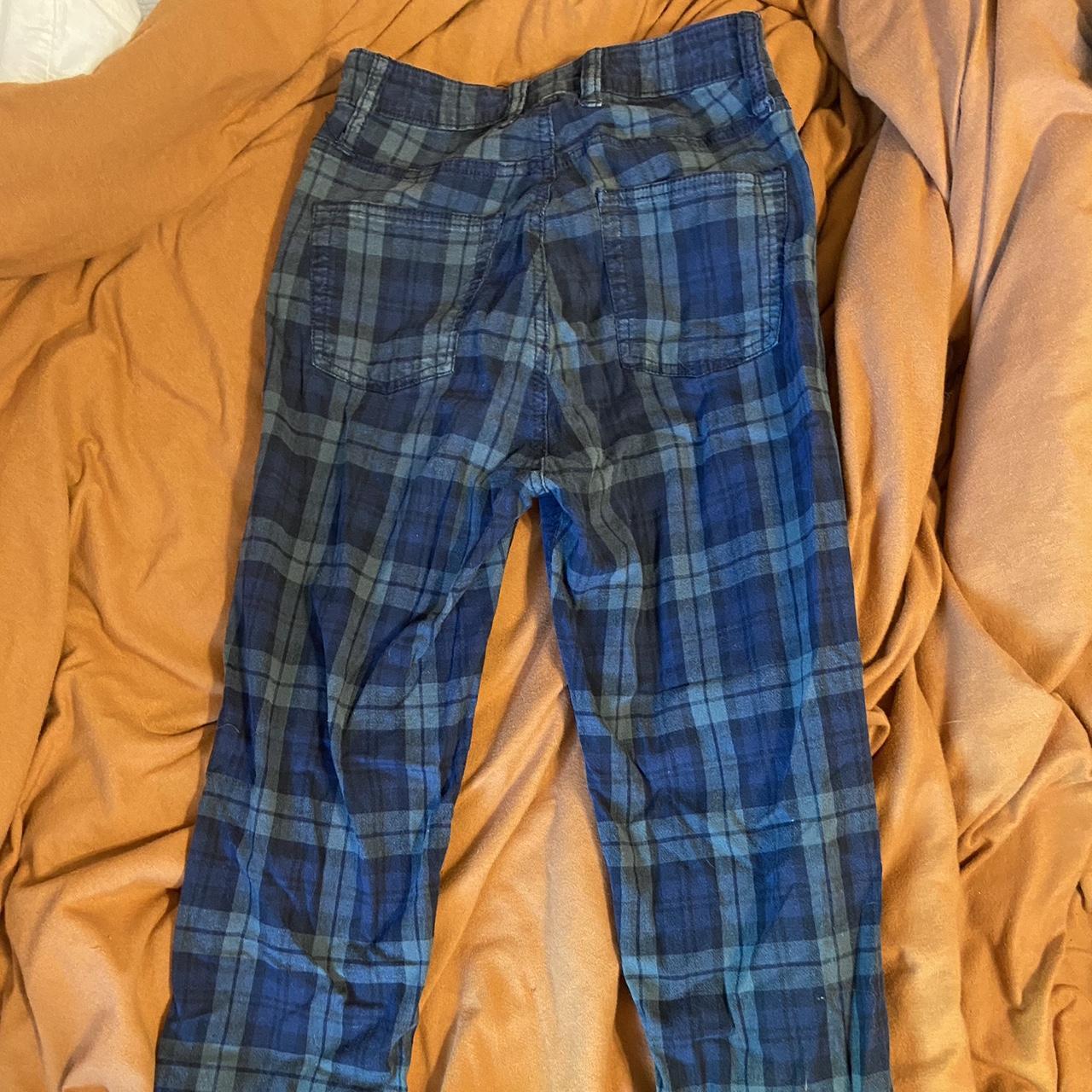 Brandy Melville pants Plaid patterned pants. Loose - Depop