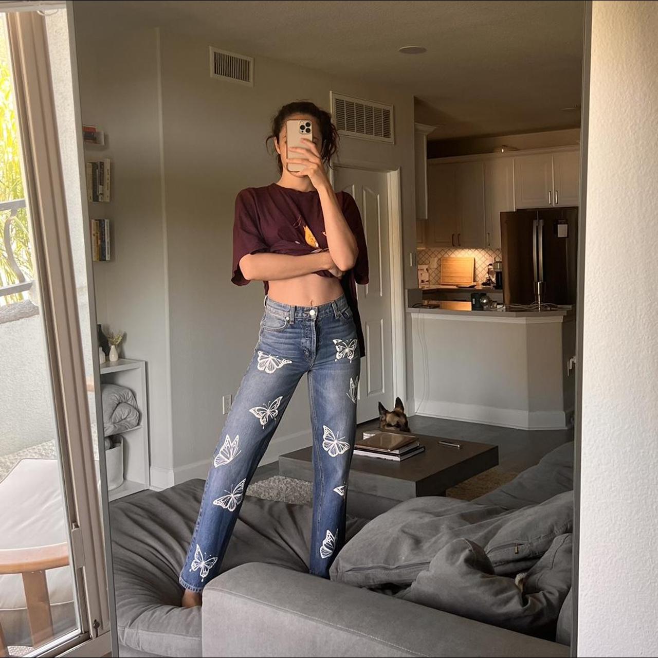 Revice Denim Butterfly Print Jeans - 🚨Read first | Depop