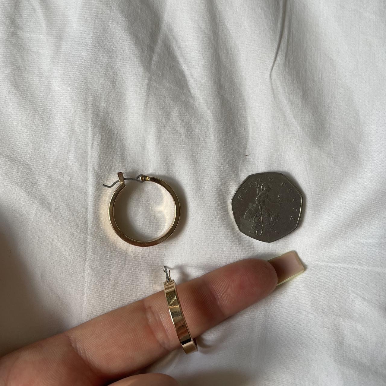 Brandy Melville chunky gold hoop earrings Never... Depop