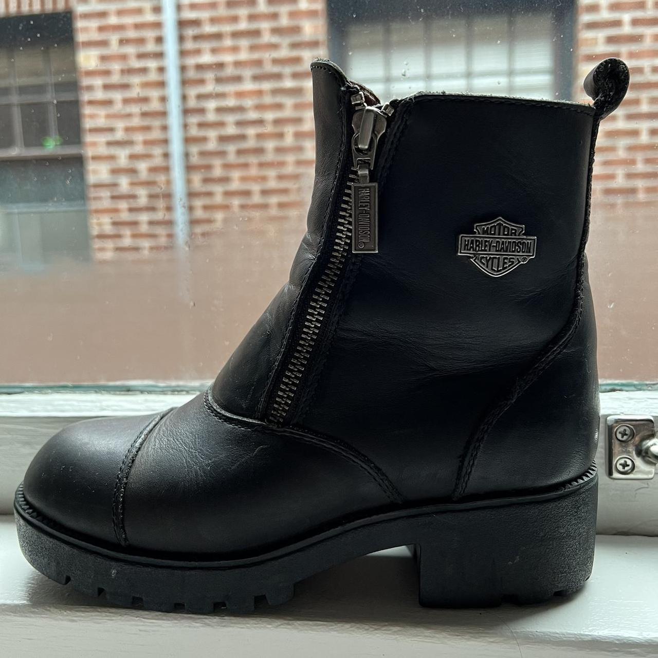 Harley Davidson Women's Black Boots | Depop