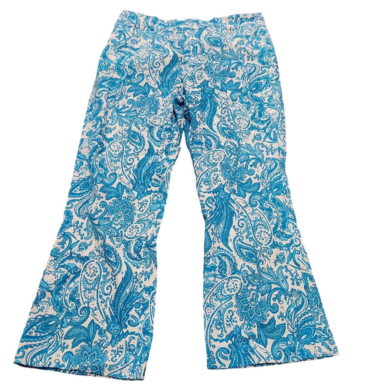 Blue paisley hot sale pants