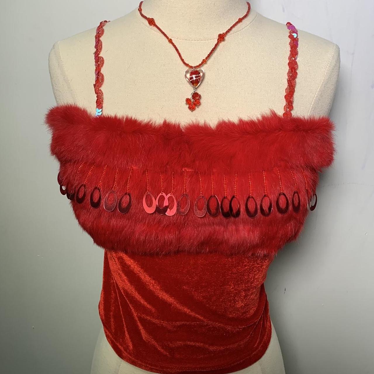 Vintage Women's Tank top - Red - S – 90s style Re… - image 3