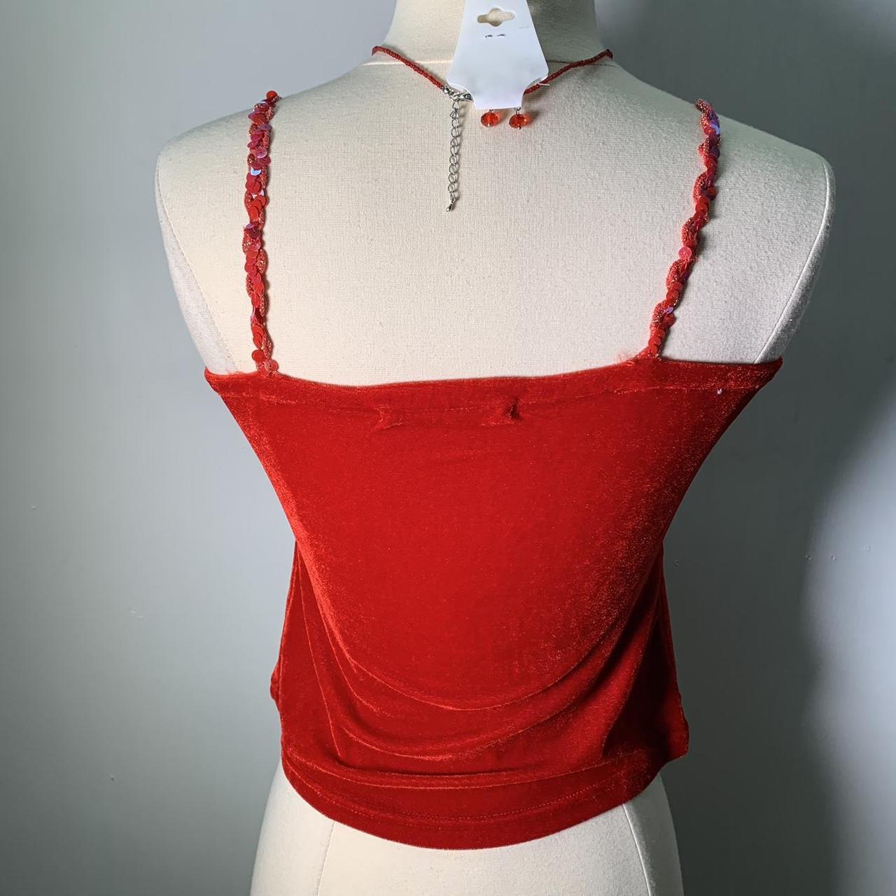 Vintage Women's Tank top - Red - S – 90s style Re… - image 6