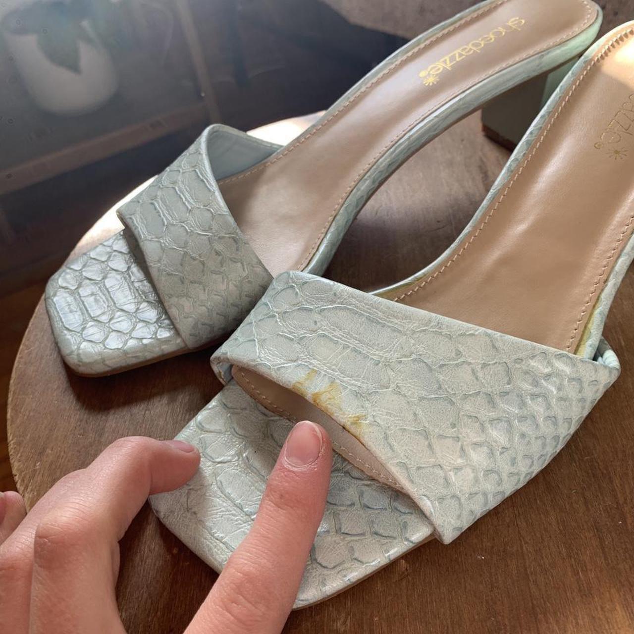 Y2K Mint Green Heels 2521 Tag Size 8.5 Brand... Depop