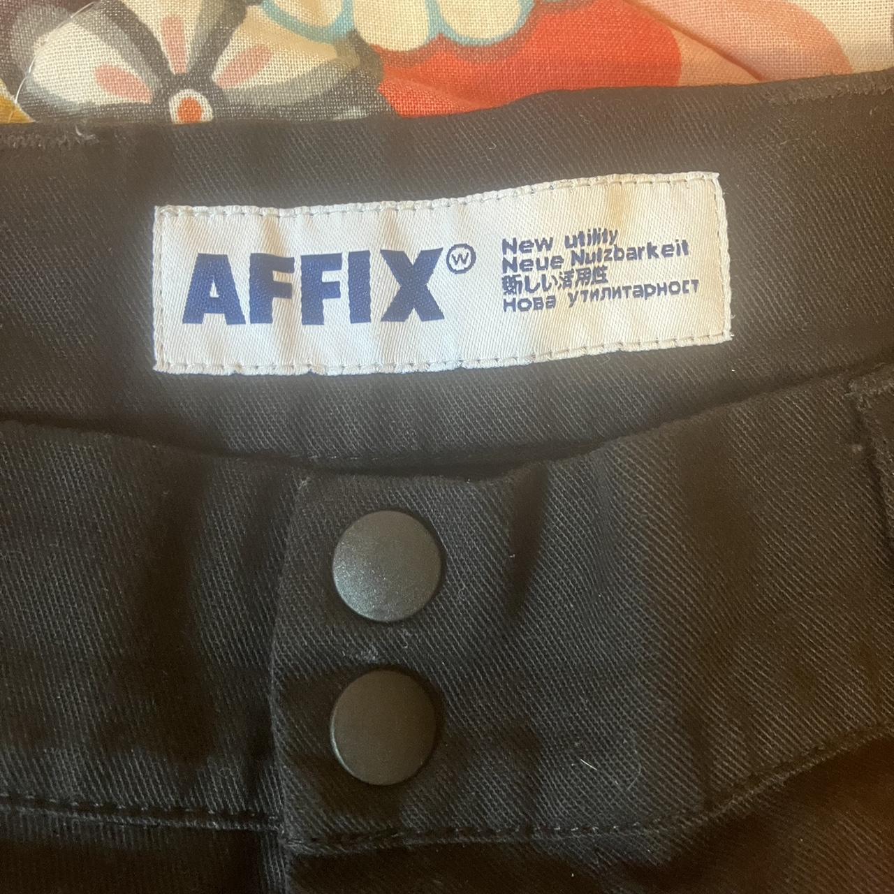 Affix Men's Black and Orange Trousers (2)