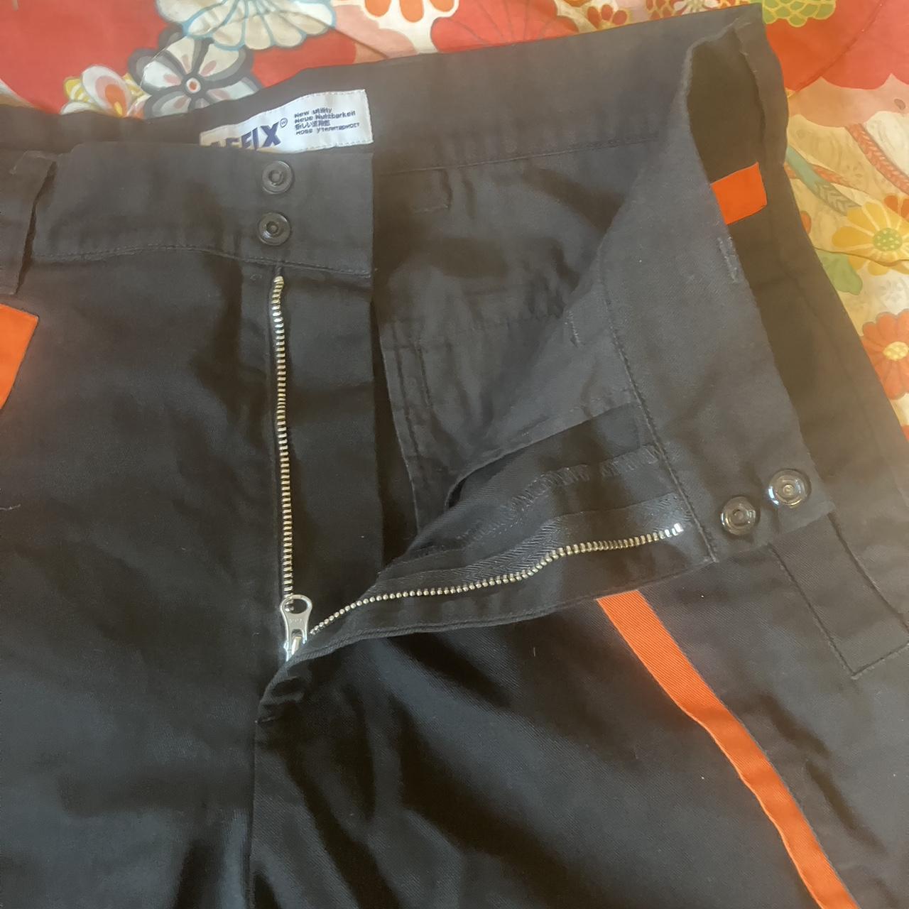 Affix Men's Black and Orange Trousers (4)