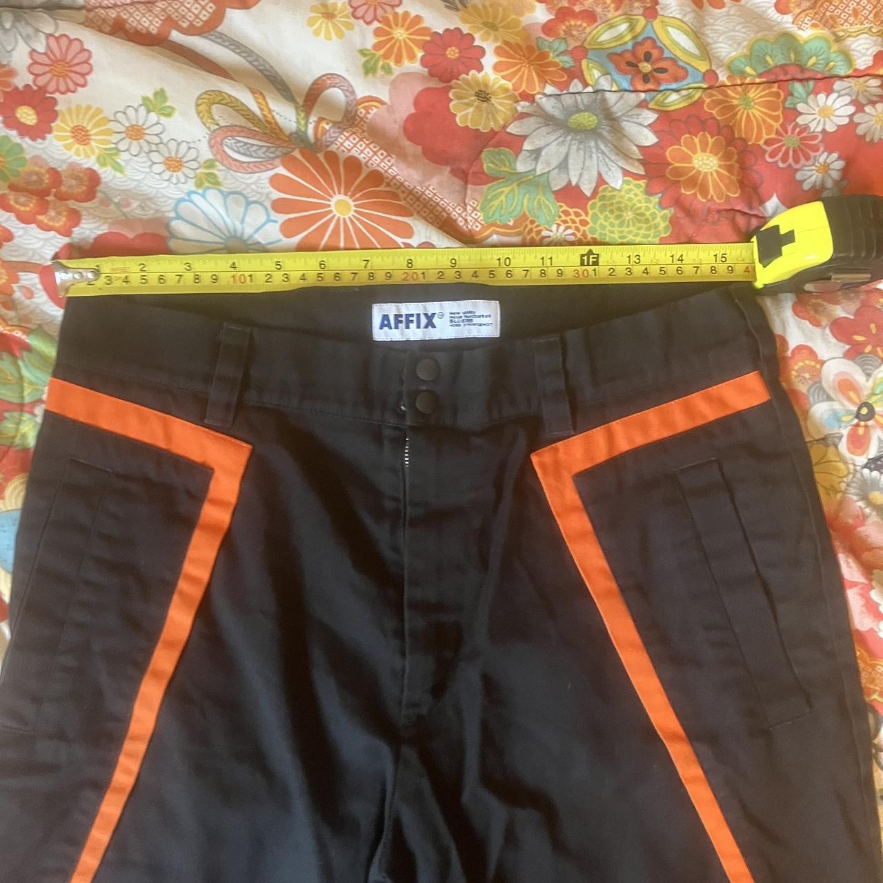 Affix Men's Black and Orange Trousers (7)