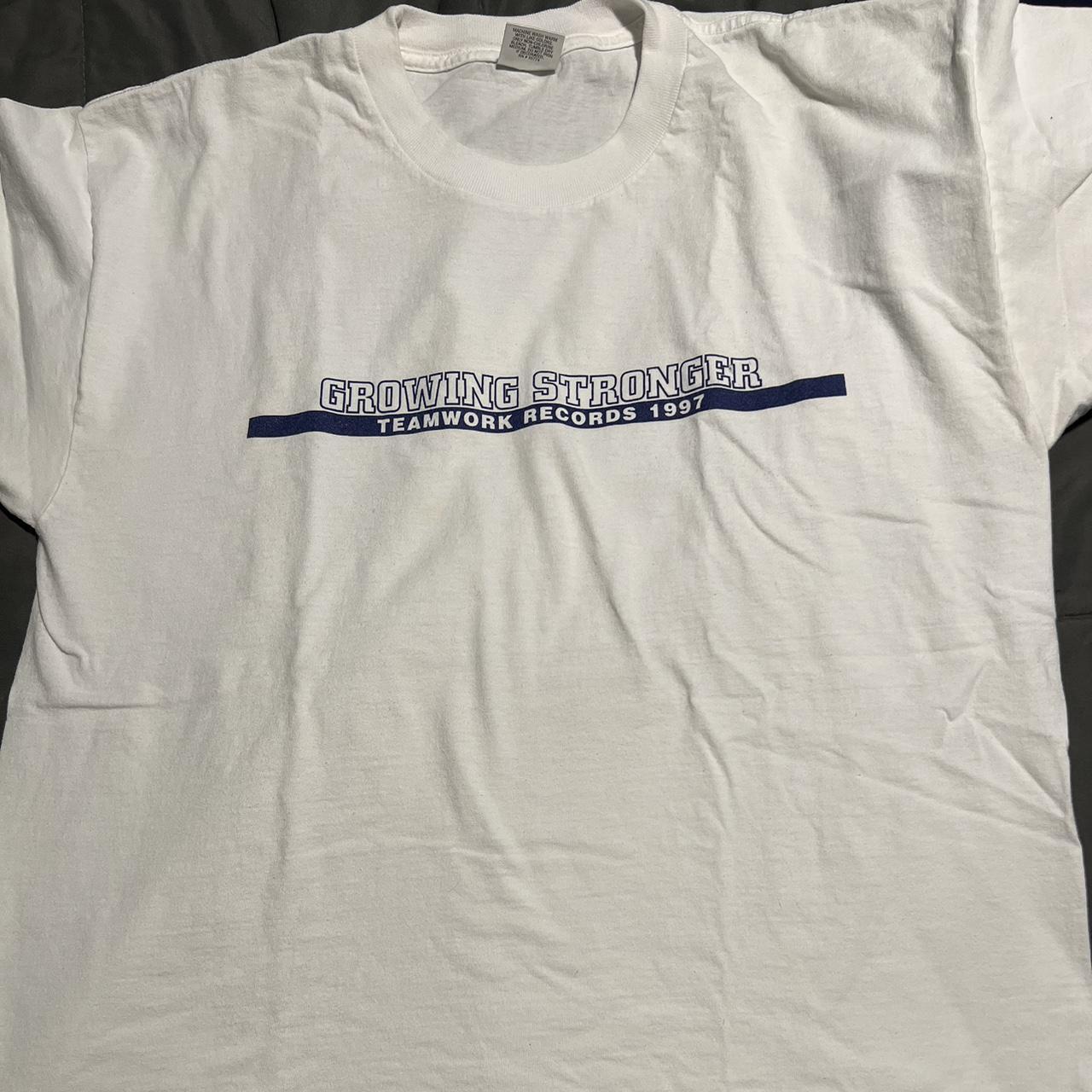 Growing Stronger comp shirt from 1997. Murina tag,... - Depop