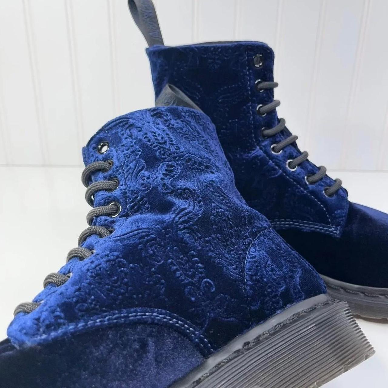 Dr martens cheap brocade velvet navy