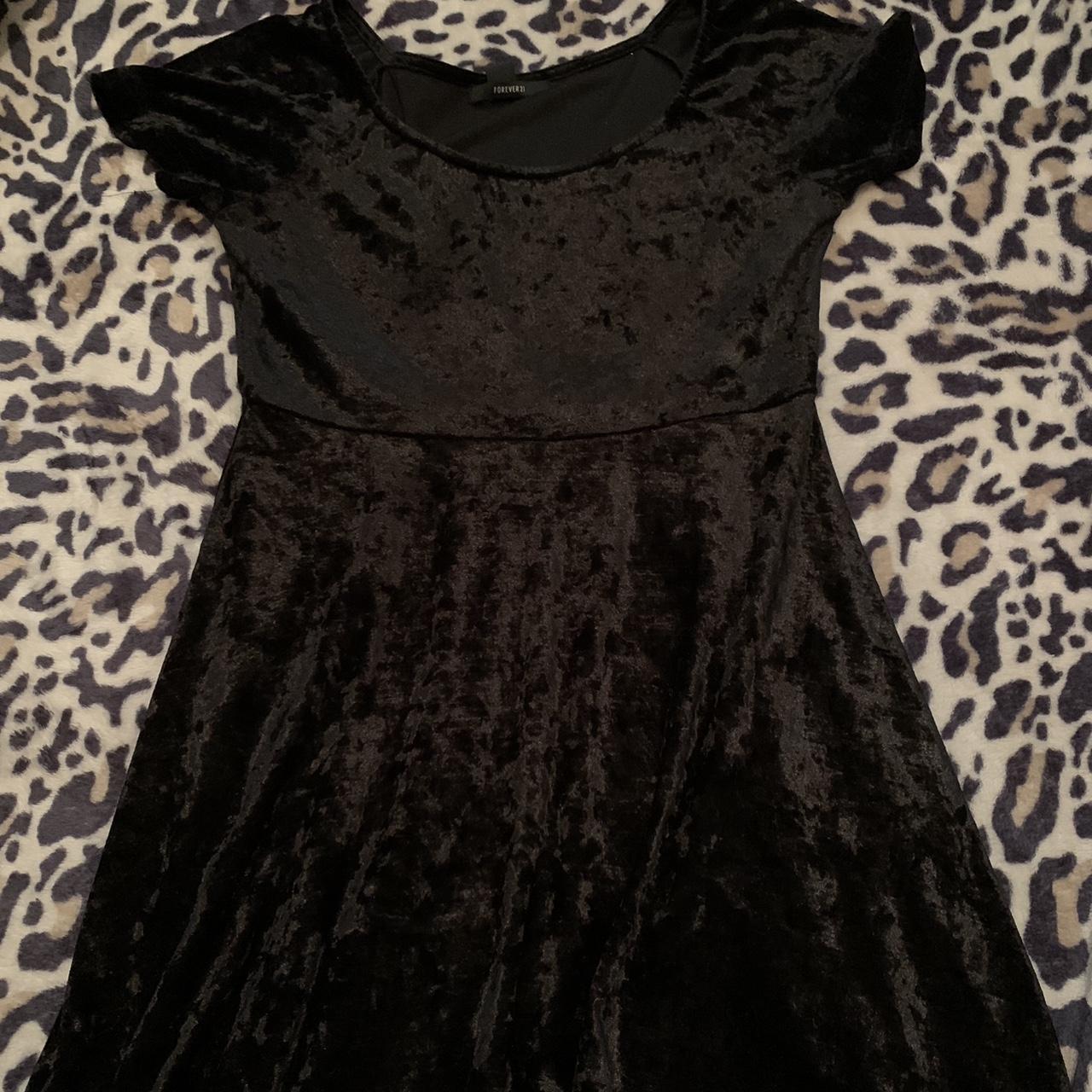 velvet black dress♡ #blackdress #velvet #goth #dress... - Depop