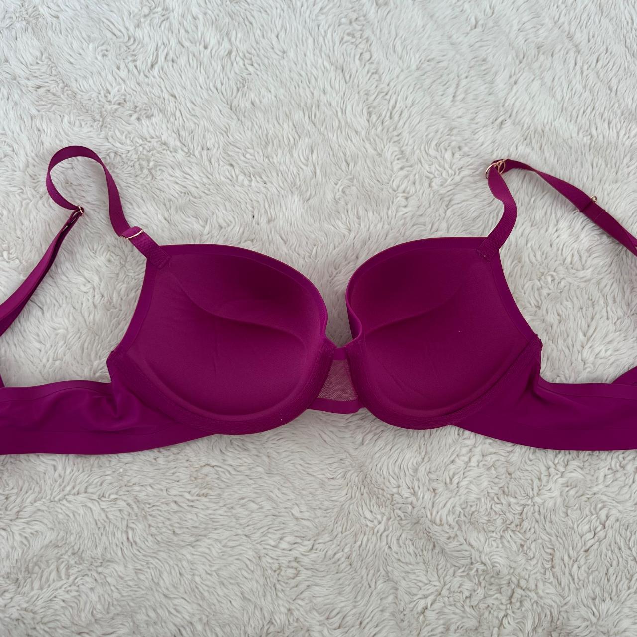 BRAS AND THINGS FUCHSIA PUSH-UP BRA SIZE 12C PRICE... - Depop