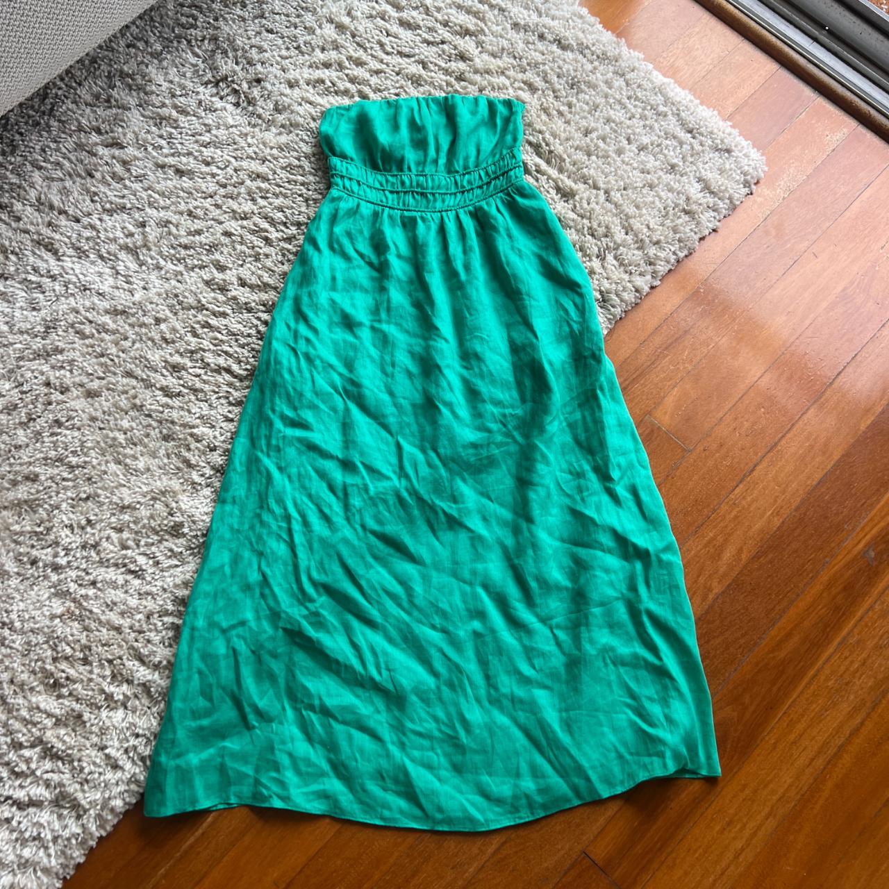 FOREVER NEW GREEN LINEN DRESS BRAND NEW WORN ONCE TO... - Depop