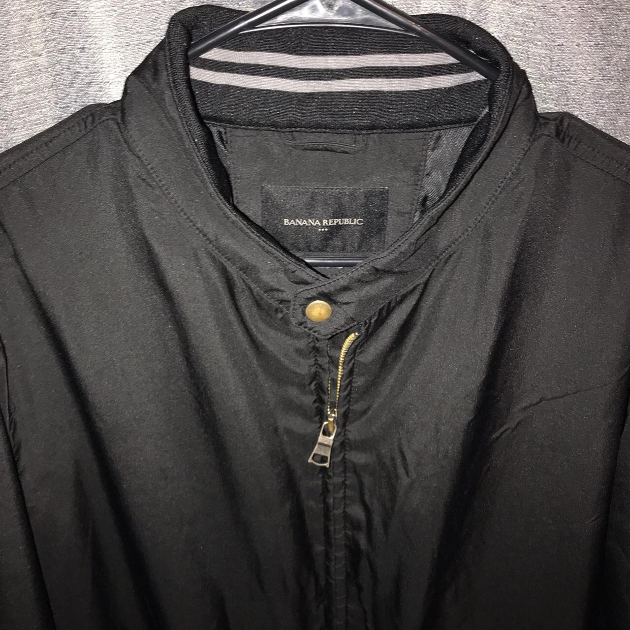 ジャケット・アウター 00s banana republic black nylon jacket New Banana Republic Mens Black Nylon Full Zip Basic Jacket Coat Sz