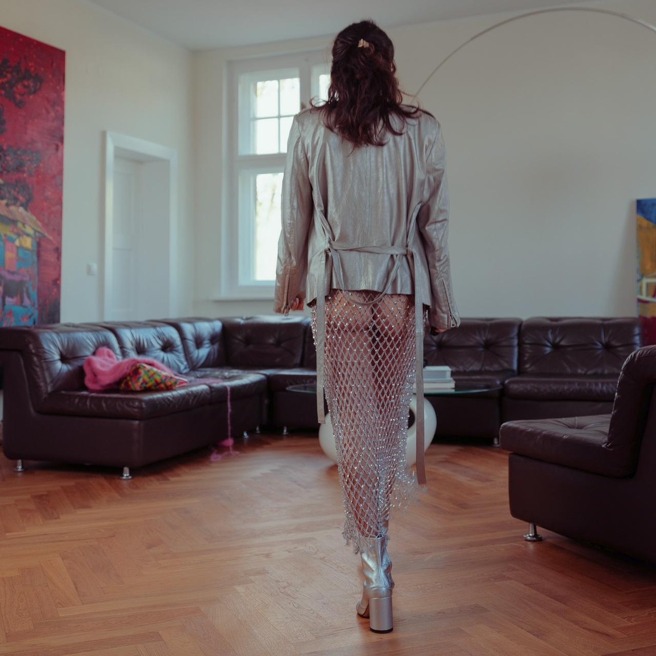 Ann Demeulemeester Silver Leather Jacket Shop... - Depop