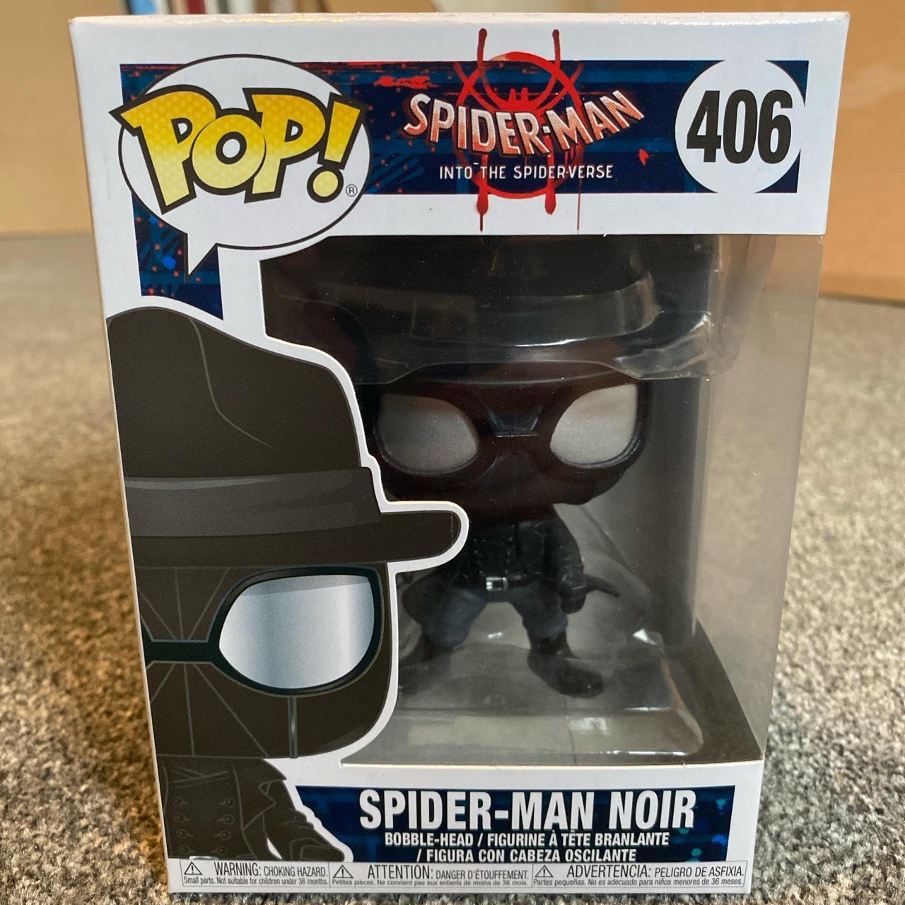 Spider-Man (Noir) - Spider-Man - Spider-Man Into the Spiderverse Pop! -  Funko Action Figure