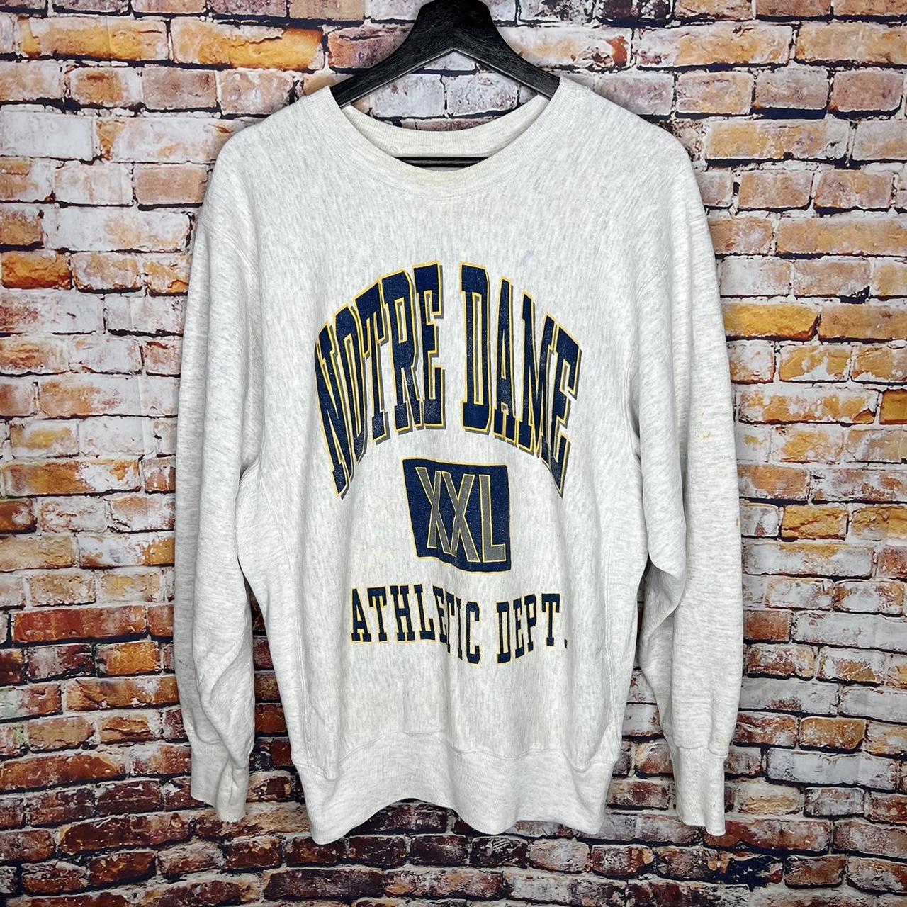 Vintage notre dame crewneck sales sweatshirt