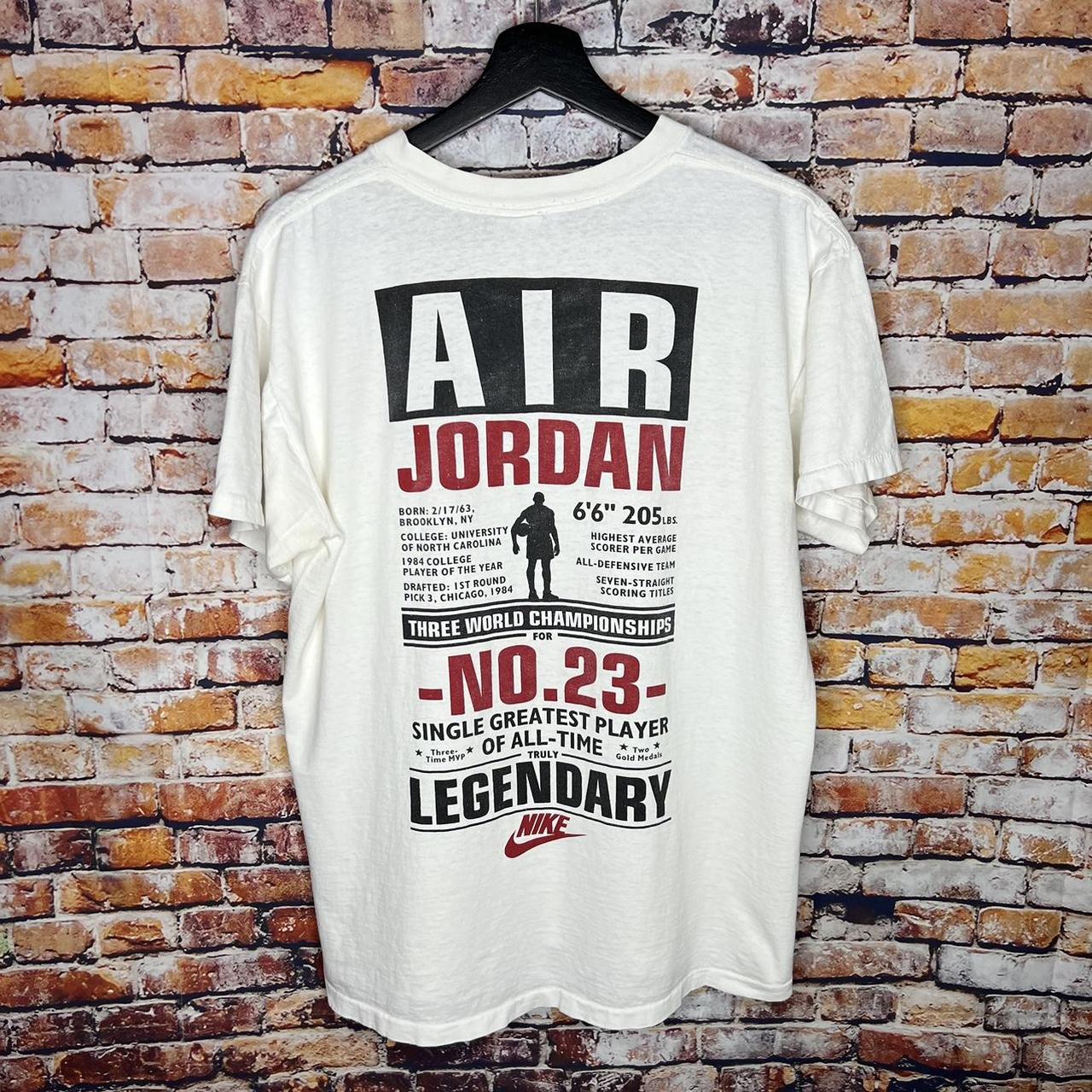 Vintage Nike Air Jordan 23 T-Shirt Size XL White 90s