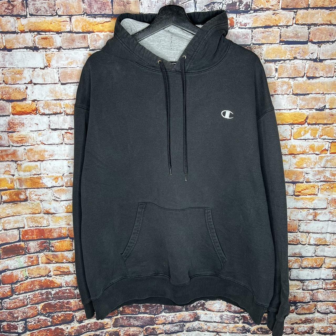 Champion Men's Black Sweatshirt | Depop