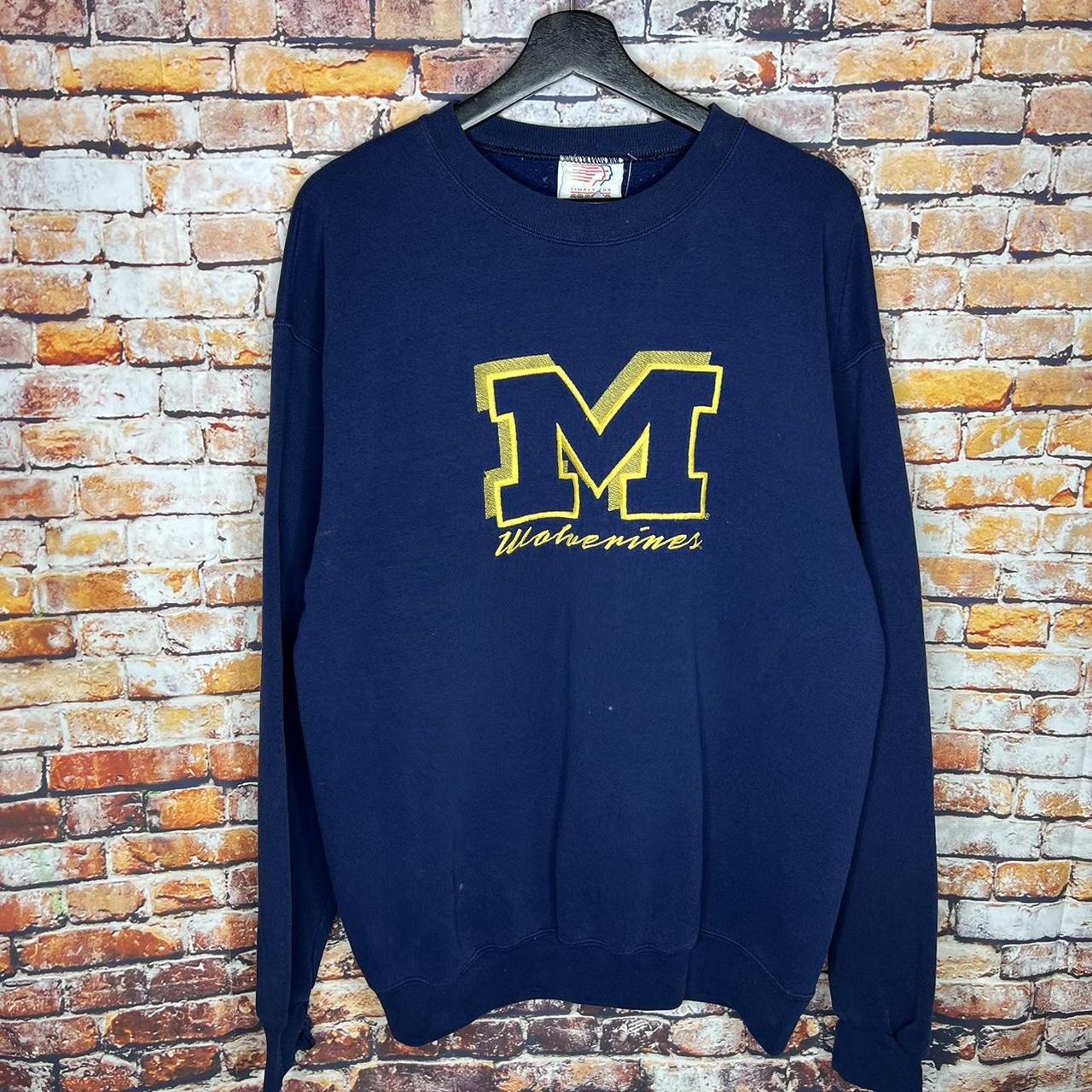 Vintage 90s Michigan Wolverines Sweatshirt Size Large