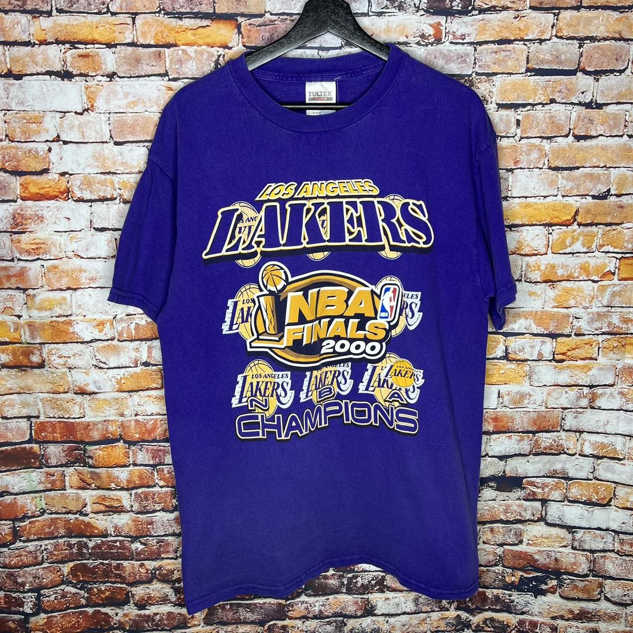 Vintage 00s Purple NBA Los Angeles Lakers T-Shirt - Large Cotton