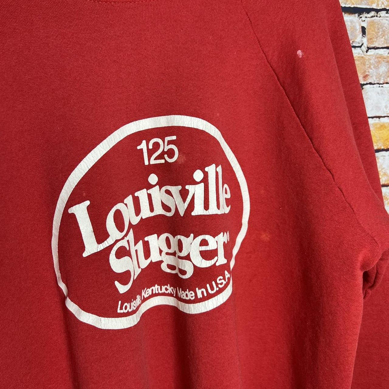 Vintage Louisville Slugger sweatshirt in grey. From - Depop