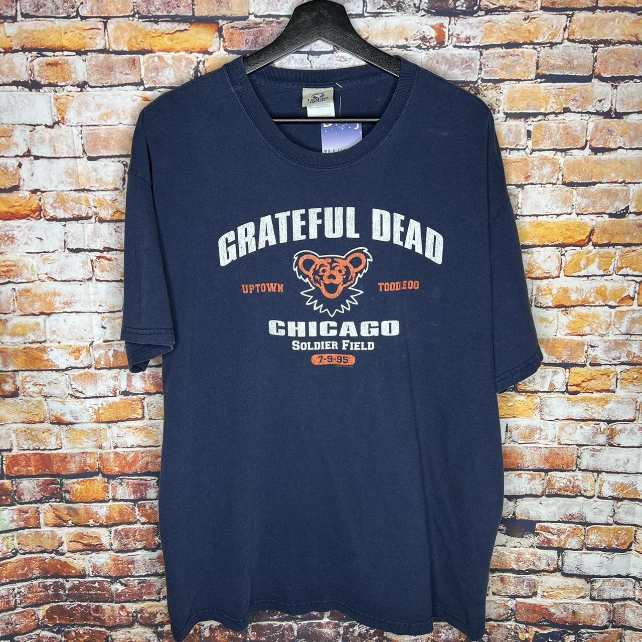 Navy Grateful Dead Chicago soldier field - Depop