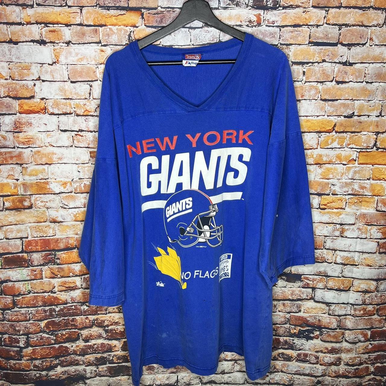 New York Giants long sleeve shirt in blue. Y2K early - Depop