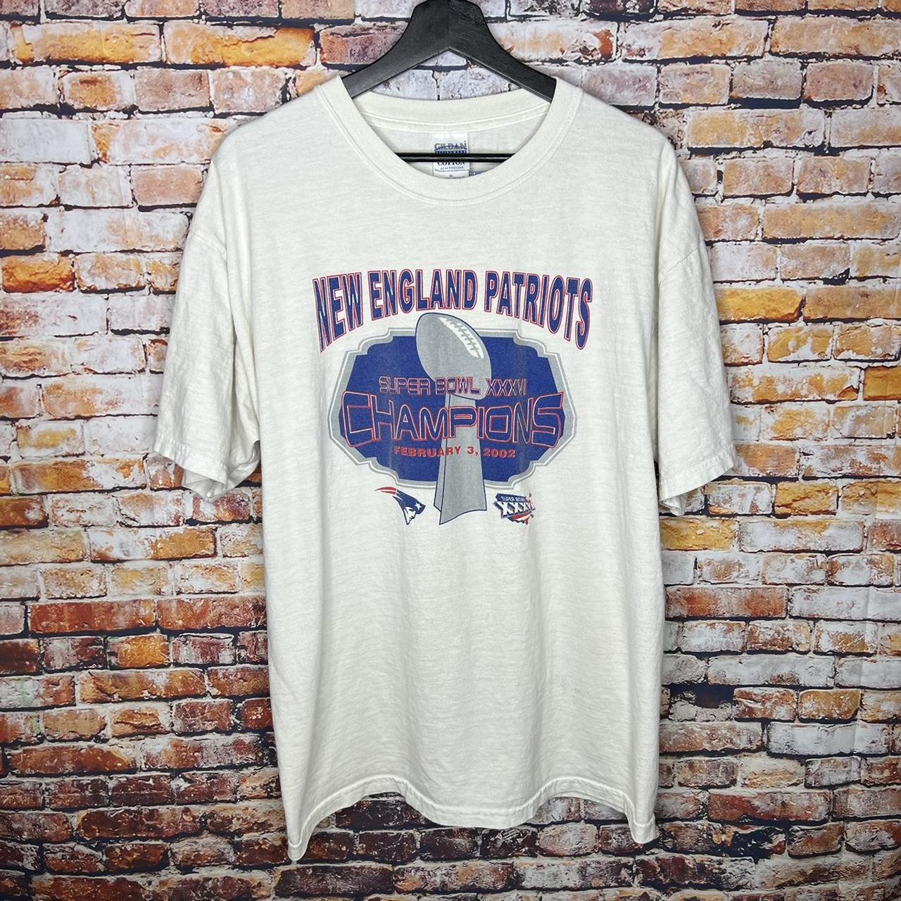 Vintage New England Patriots Super Bowl T-shirt Size XL 