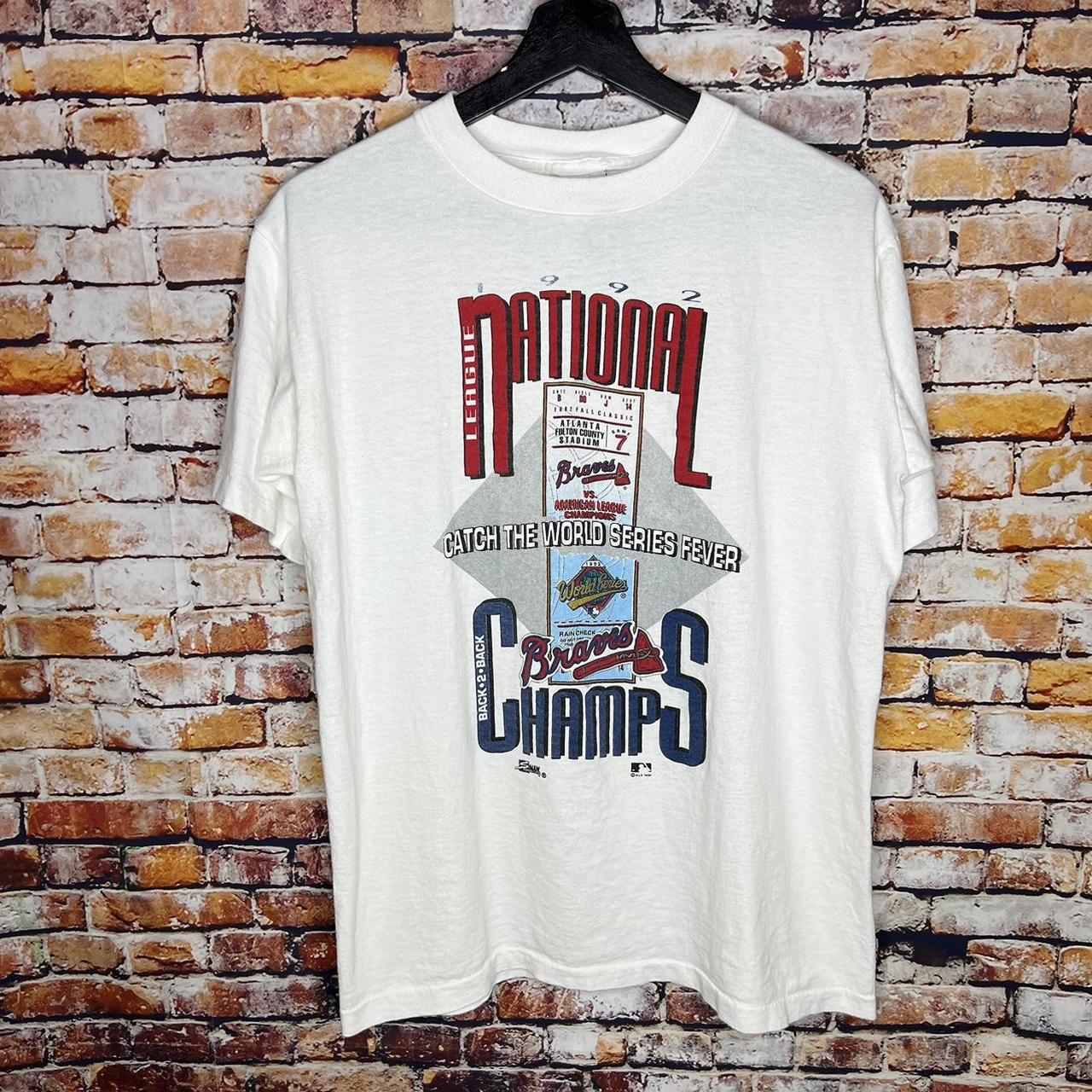 Vintage 1992 Made In USA Atlanta Braves National - Depop