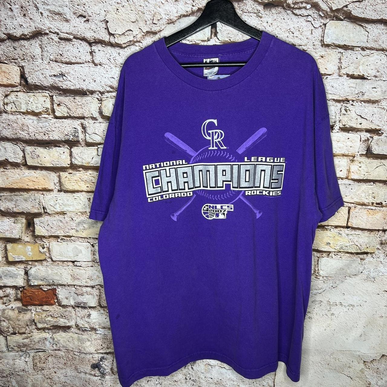 Vintage 2000s Rockies T Shirt MLB Baseball - Depop