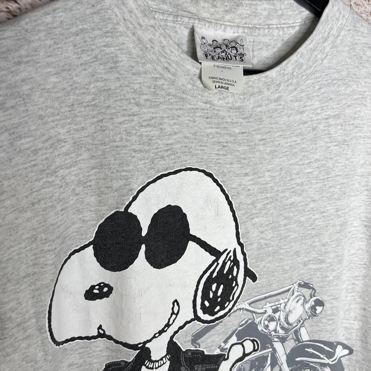 Vintage Joe Cool Motorcycle Snoopy Peanuts T Shirt... - Depop