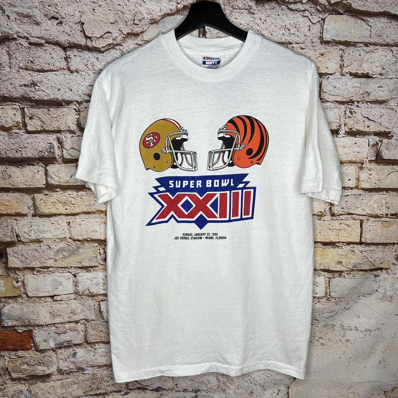 Super Bowl XXIII T Shirt Vintage 1989 49ers Bengals NFL Made In USA Size  Small