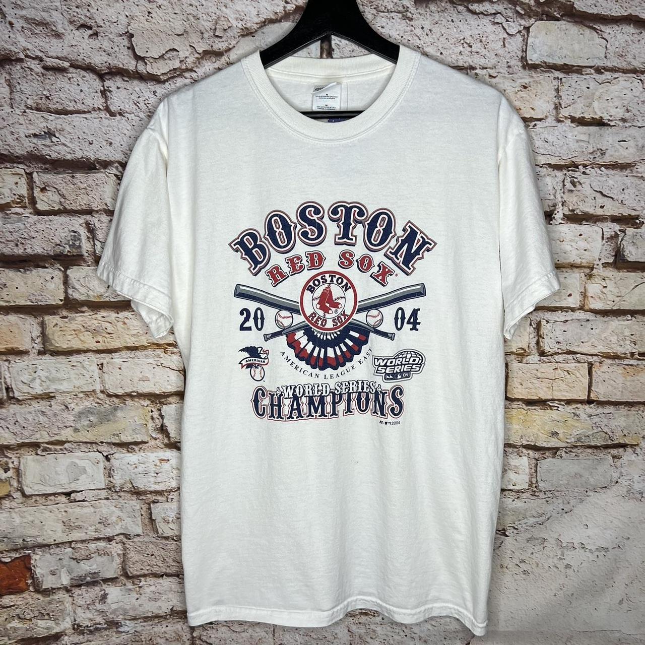 Boston Red Sox T Shirt Men Small Gray MLB Baseball 2004 World Series  Champions