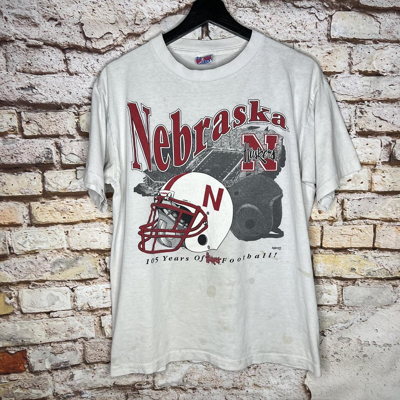 Vintage Nebraska Huskers Football  Collegiate T   Depop