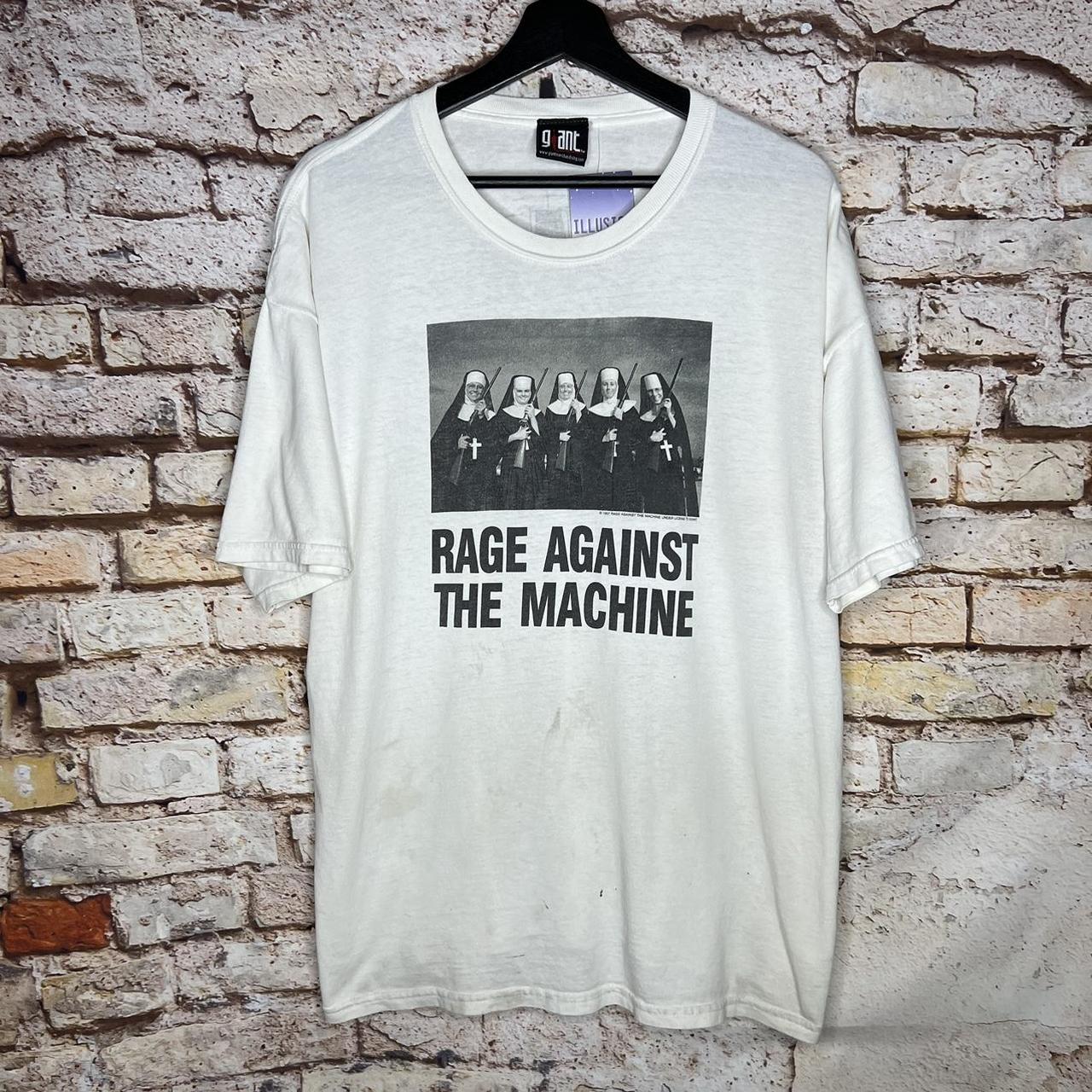 Vintage Rage Against The Machine 1997 Nun Band T... - Depop