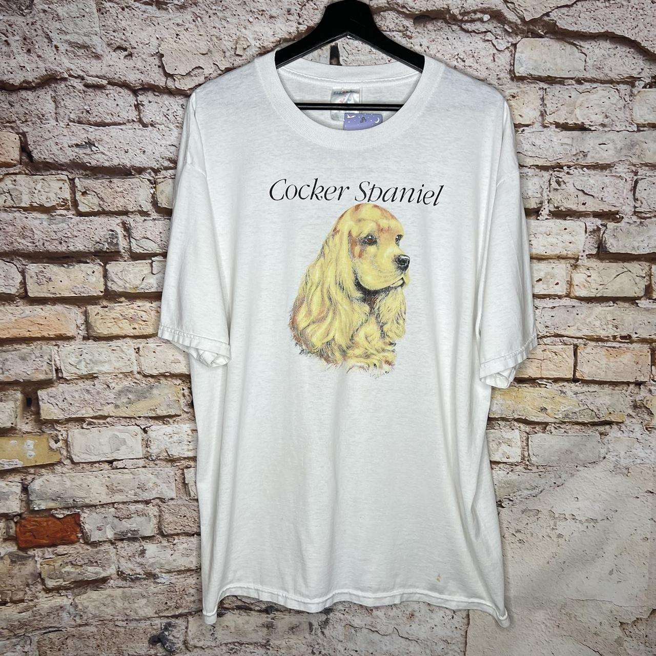 Vintage Cocker Spaniel Dog T Shirt 00s Size: XL... - Depop