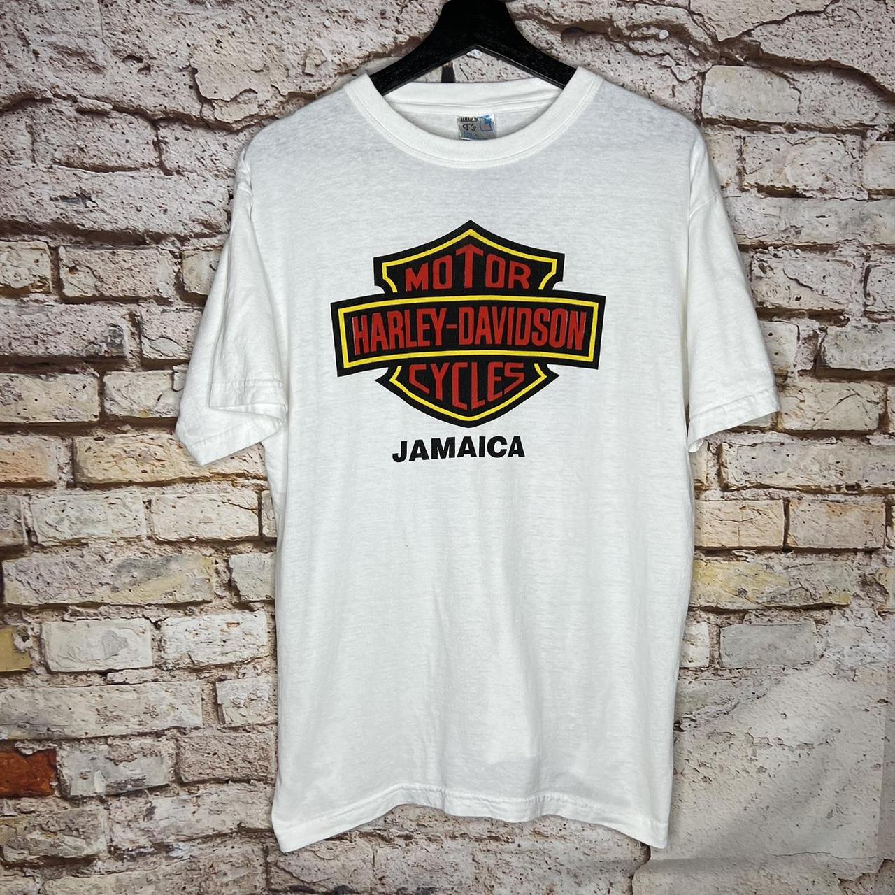 Vintage Jamaica Harley Davidson tee! sz 2XL. - Depop