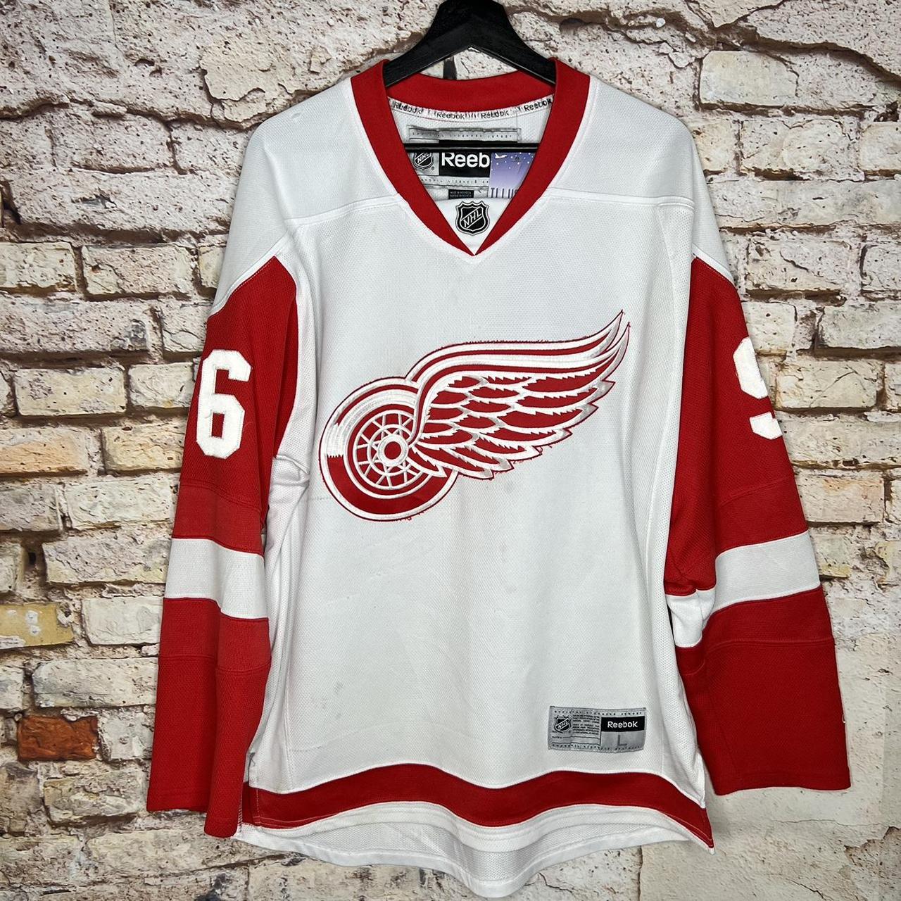 Vintage Detroit Red Wings NHL Hockey Jersey Gray CCM Men's