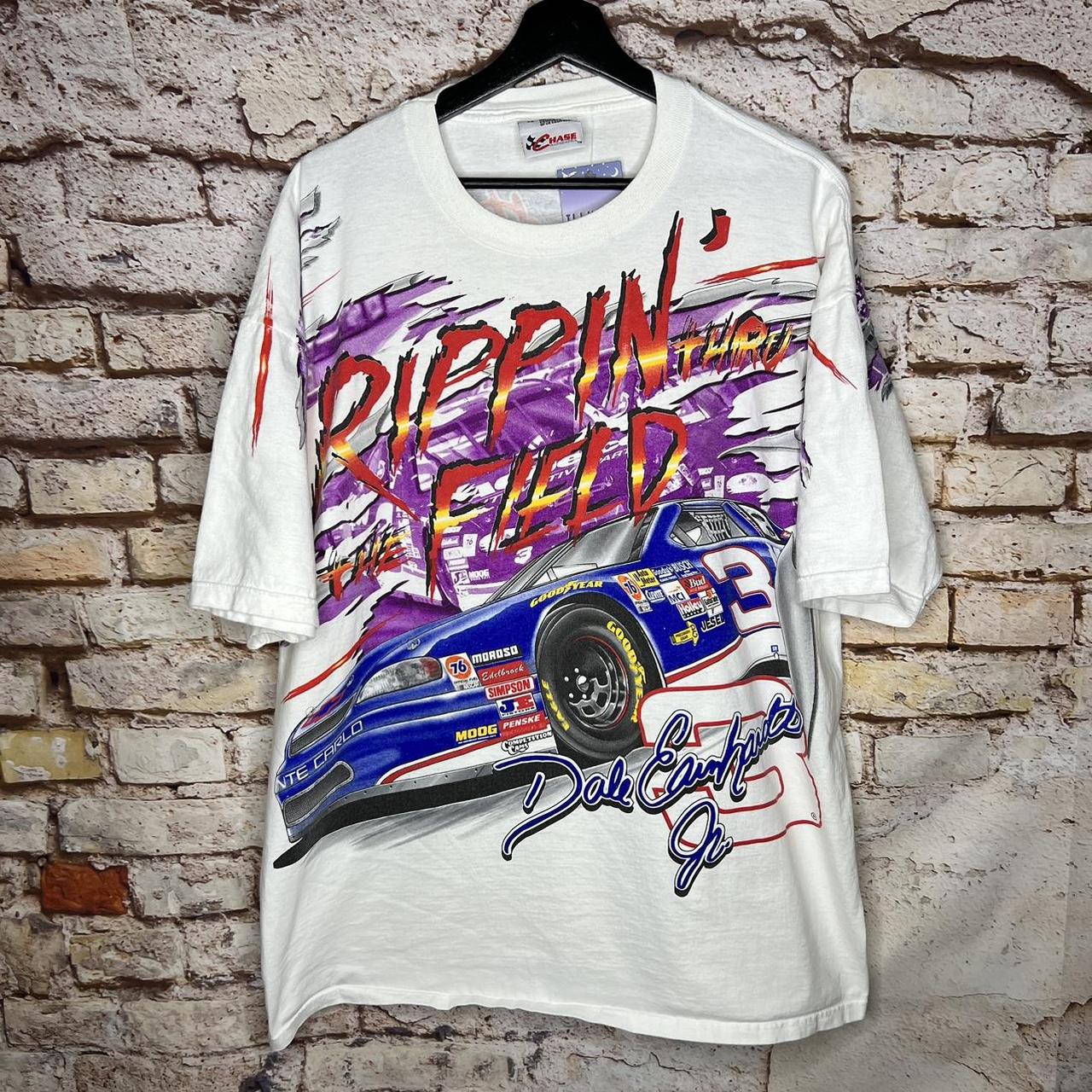 Vintage NASCAR Dale Earnhardt Racing All Over Print... - Depop