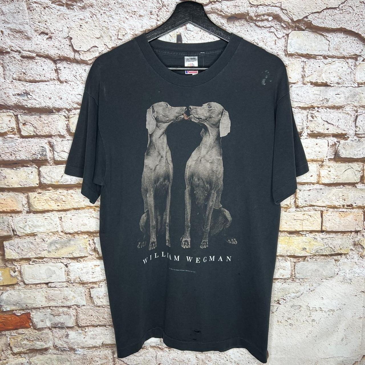 Vintage William Wegman 1993 Art Dogs T Shirt... - Depop